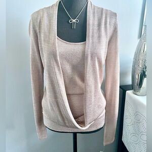 INC Blush Pink Sparkle Sweater NWT
